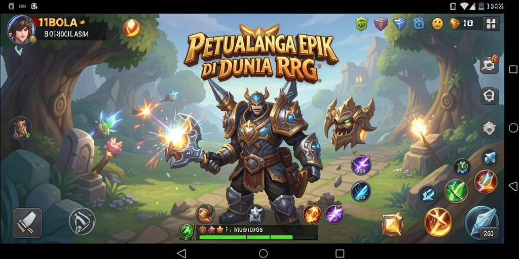 Tampilan menarik gameplay RPG di 11BOLA.