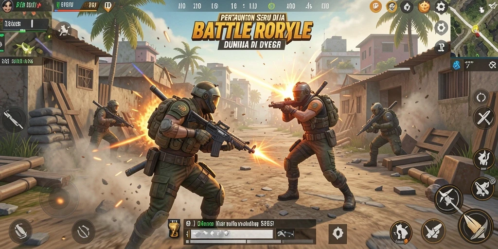 Gameplay 2757 yang menarik di tengah pertarungan Battle Royale.