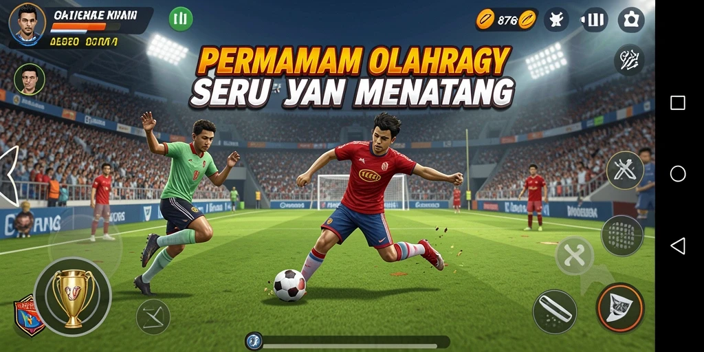 Gameplay seru olahraga dalam 8768 dengan grafis memukau.