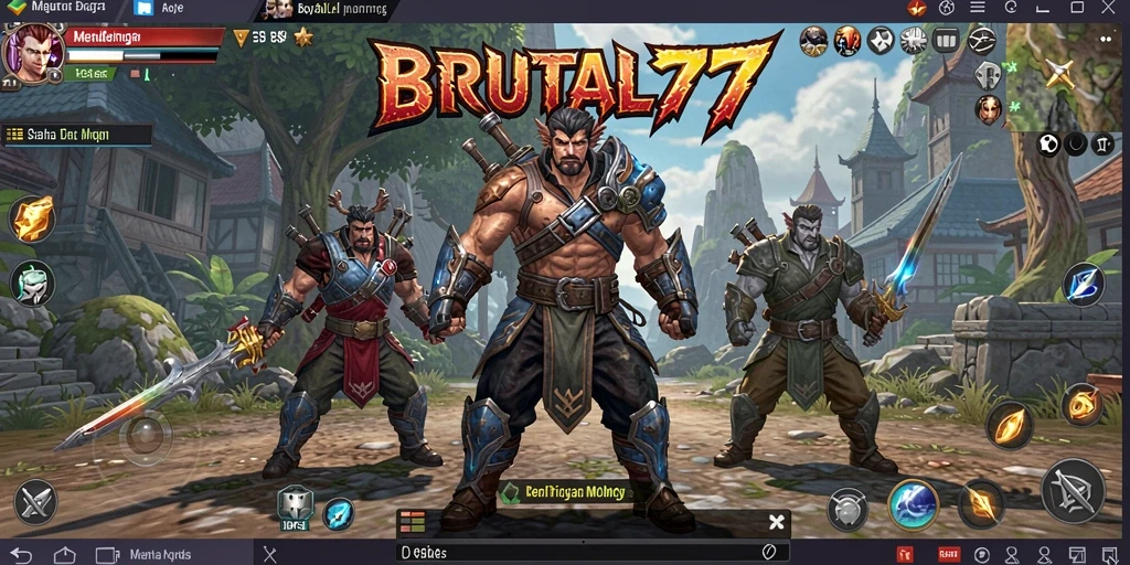 Tampilan menarik dari gameplay BRUTAL77 dengan aksi pertempuran seru.