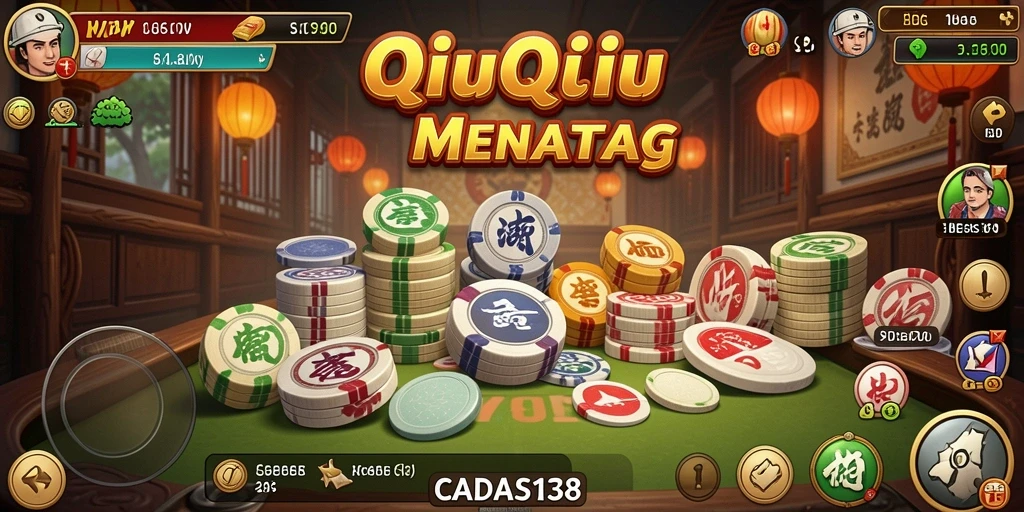 Screenshot utama menunjukkan gameplay QiuQiu yang mengasyikkan.