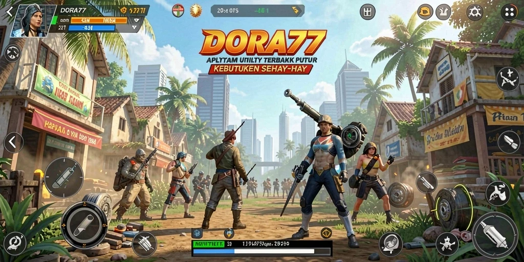 Tampilan antarmuka DORA77 yang menarik dan mudah digunakan.