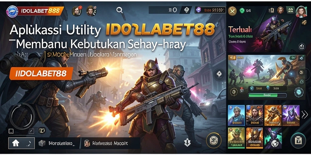 Tampilan utama IDOLABET88 menampilkan fitur-fitur Utility yang memudahkan pengguna.