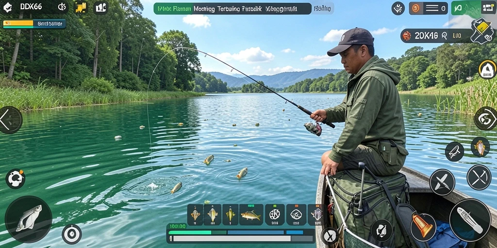 Tangkapan ikan besar dalam gameplay IDX66 yang seru.