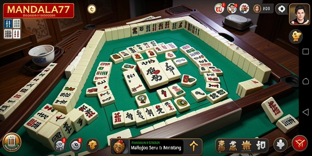 Tampilan menawan dari gameplay Mahjong MANDALA77.