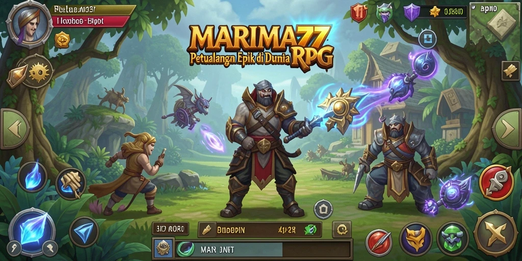 Tangkapan layar gameplay <strong>MARIMA77</strong> menunjukkan aksi pertarungan yang intens.