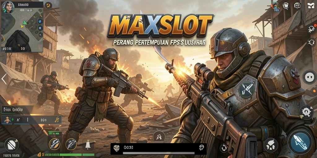 Gameplay MAXSLOT menghadirkan aksi FPS yang mendebarkan.