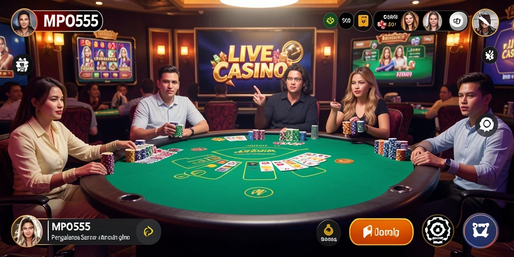 Gameplay Live Casino MPO555 yang menegangkan dan interaktif.