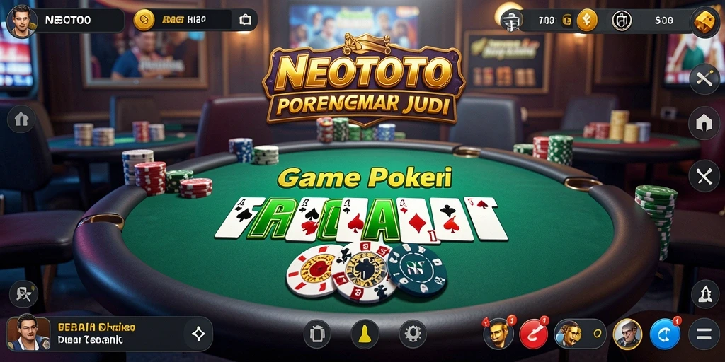 Tampilan gameplay NEOTOTO yang menakjubkan dengan suasana Poker yang nyata.