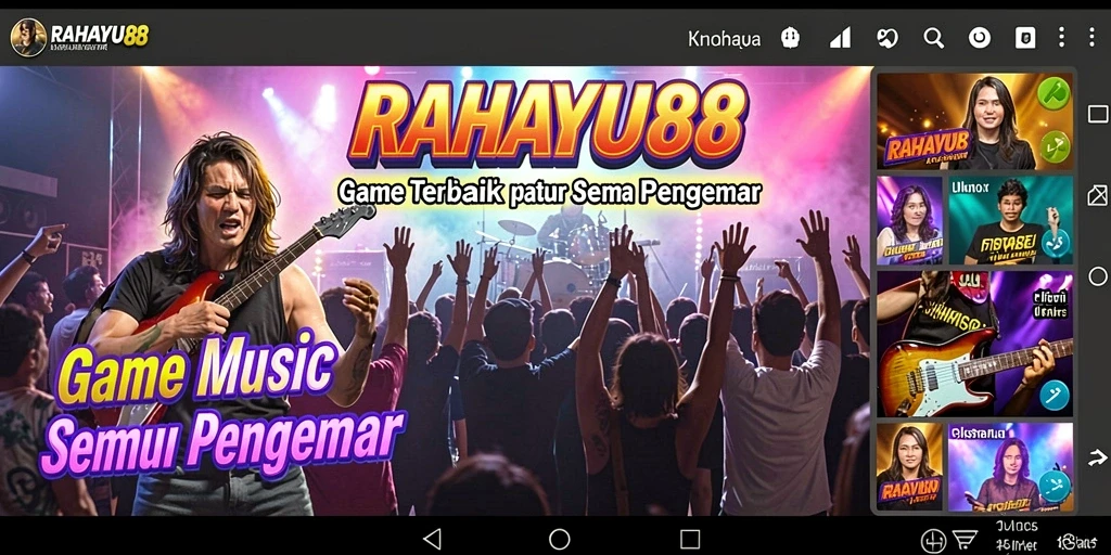 Screenshot gameplay RAHAYU88 dengan aksi menarik yang penuh musik.