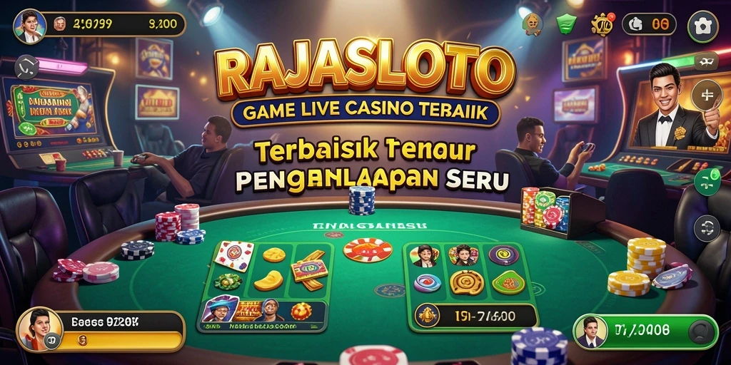 Tampilan gameplay Live Casino di RAJASLOTO dengan dealer profesional.