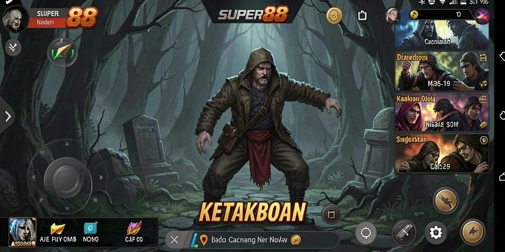 Tangkapan layar dari gameplay SUPER88 yang mencekam dan menegangkan.