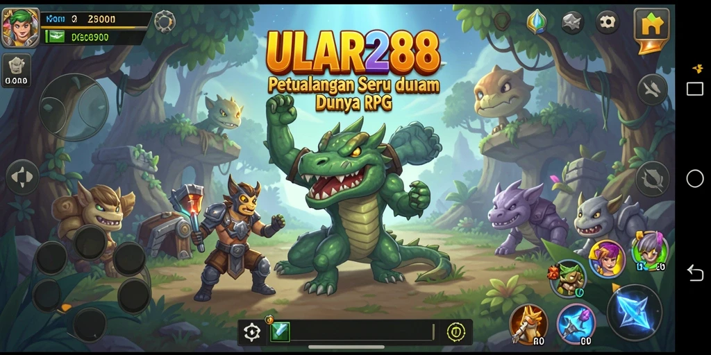 Tangkapan layar ULAR288 menampilkan aksi pertempuran epik dalam dunia RPG.