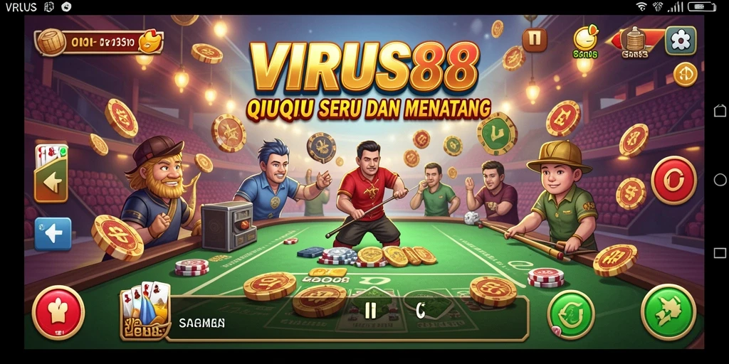 Screenshot gameplay QiuQiu yang seru dan mendebarkan.