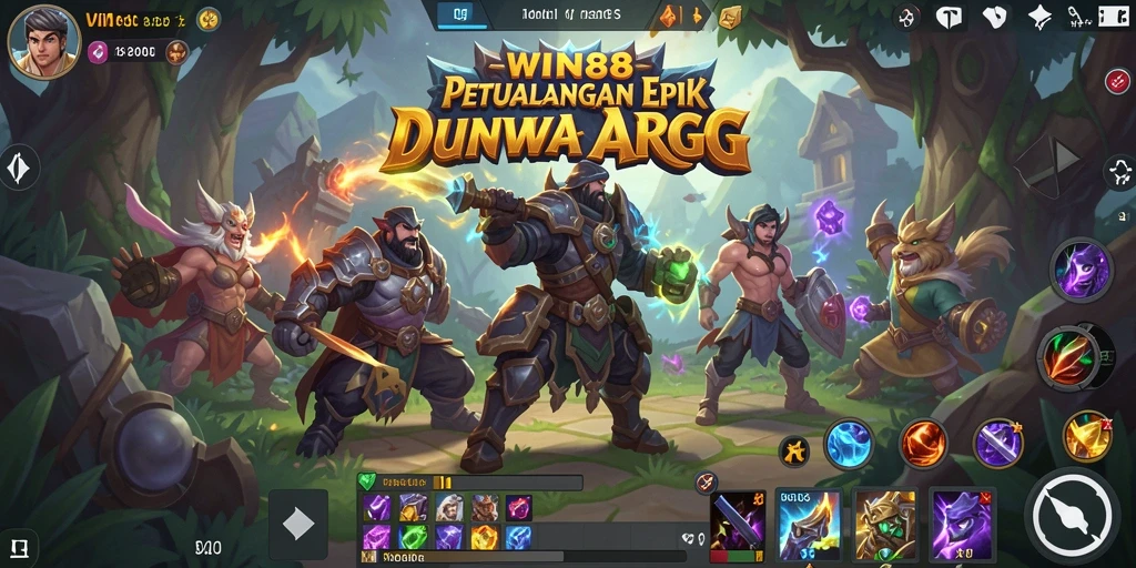 Tangkapan layar gameplay ARPG WIN88 yang menampilkan pertarungan mendebarkan.